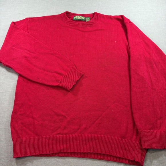 American Eagle Outfitters Other - American Eagle Sweater Mens XL Red Good Vintage Crewneck Ramie Cotton Knit